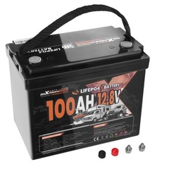 Off Grid 12V 100Ah Lithium Battery LiFePO4, Low Temp Protection, 23lbs, 1280Wh