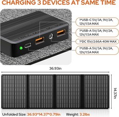 Lightweight Portable Power Station with 40W Solar Panel – Safe and Eco-Friendly