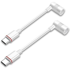 2PCS Barrel Plug to USBC Adapter for Ring USB C Outdoor Cameras, Barrel Adapt…