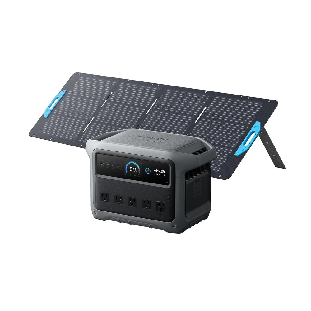 Anker SOLIX C1000 Gen 2 Gray 1024Wh Portable Power Station with 200W Solar Panel