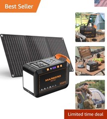 Solar Generator 111Wh Portable Power Station with Solar Panel 30W Included Po…