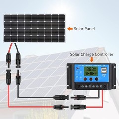 10 AWG Solar Panel Extension Cable PV Wire Solar Connector Pair Black & Red 6mm²