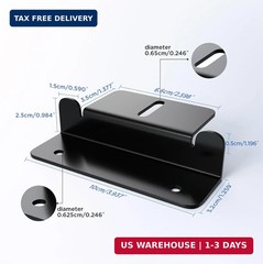 Solar Panel Mounting Z Brackets, Black Aluminum 8-Pack Set | Lightweight Corrosi