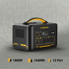 VTOMAN Jump 1800 Portable Power Station 1800W/1548Wh LiFePO4 Battery Generator