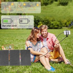 30W Foldable Solar Panel with Type-C USB 3.0 and DC Outputs 23.1% High Effici…