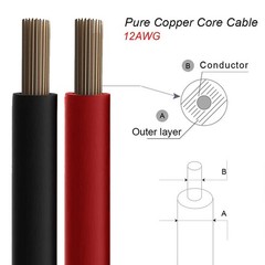3M 12 AWG XT60 Female to Solar Connector Solar Panel Extension Charging Cable