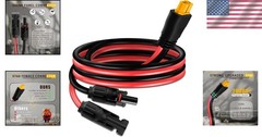 Waterproof Solar Cable – 3.4ft XT60 Adapter with 10AWG Tinned Copper Wire
