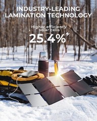 25W Ultra-Light Portable Solar Panel Charger, USB-A & USB-C, IP68 Waterproof, Po
