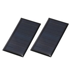 2Pcs 5V 0.3W 60mA Mini Solar Panels, Solar Photovoltaic Power Cells
