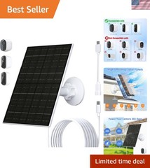 Robust 6W Solar Panel for Arlo Cameras | Waterproof, Adjustable, and Long Cable
