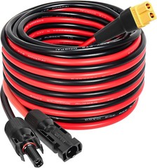 Solar to XT60 Extension Cable 10AWG 25FT Solar Connector to XT60 Adapter Cabl…