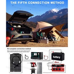 SOECOPO 15000W Peak Solar System Kit Flexible Panel 100A Controller8S