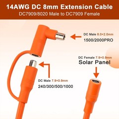 MOOKEERF 14AWG DC 8mm 100FT Cable DC7909 to DC8020 for Aker/GZ