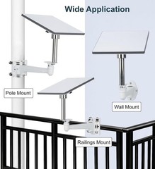 Compatible Starlink Mini Wall and Pole Clamp Mount Kit, Starlink Mini Compatible