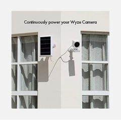 Solar Power Panel for Wyze Cam Outdoor Security Outdoor Camera (3 Pack) – Black