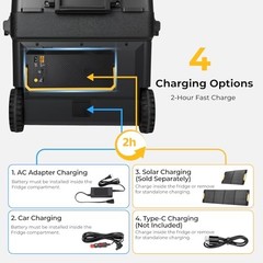 240Wh Detachable Battery, Car Refrigerator Battery for