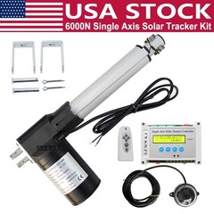 6000N Solar Tracker Single Axis Complete Kit W/ 6″ Linear Actuator W/ Controller