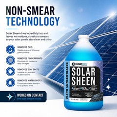 Solar Panel Cleaner 1 Gallon (Makes 512 G) – Super Concentrated Cleaning Solu…