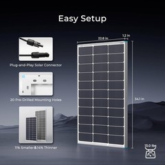Quality 100W Solar Panel 2-Pack Energy Solution