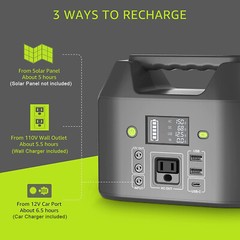 Portable Power Station 150W 155Wh Lithium Battery Bank Camping Solar Generator
