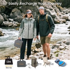 FlexSolar 100W Foldable Portable Solar Panel Charger IP67 Waterproof with PD3.0