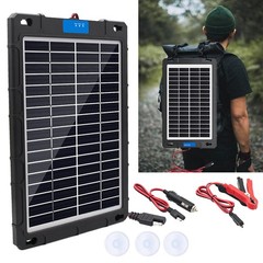 20W Solar Panel 12V Battery Charger Maintainer Trickle Kit RV Car Camping Boat
