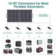Swarey 30-100W Foldable Solar Panel Kits Portable Solar Generator Power Station