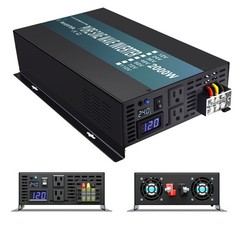 2000W Power Inverter Pure Sine Wave Inverter 24V 110V 120V Car Truck Boat Solar
