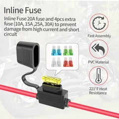 Anderson Connector to O Ring Terminal 10AWG Battery Connector Cable with 5