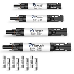 10A Waterproof Solar Fuse Holder Kit – 1000V In-Line Connectors + 8 Fuses
