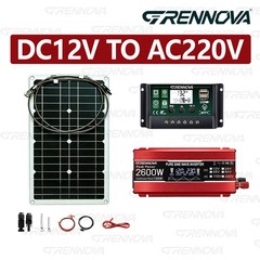 2600W Real Power Off-Grid Solar System Kit 80W Panel Inverter 60A Controller