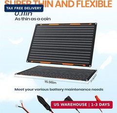 20W 12V Solar Panel Battery Charger Maintainer Kits Trickle Charger wi
