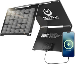 Portable Foldable Solar Panel USB-C & USB-A Fast Charging,28W,Ideal for Disaster