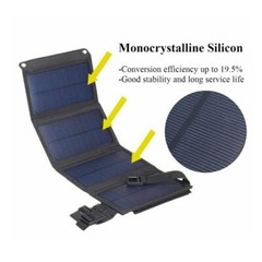 Portable 80W USB Solar Panel Folding Power Bank Outdoor Camping Phone Charger