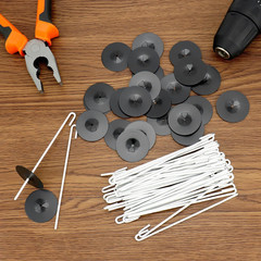 200-Pack Stainless Steel Solar Panel Guard Clips with Self-Locking Washers an…