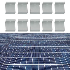 10Pcs Solar Panels Mid Clamps for Unistrut Aluminium Panel Brackets 30Mm/35Mm US