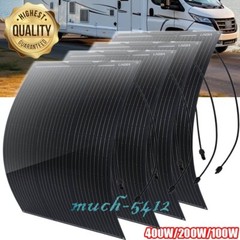 400W 200W 100W 18V Solar Panel Power Mono 18BB Roof RV Boat Off-Grid Battery