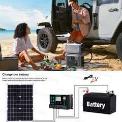 6000W-100A 110V Solar Panel Kit Complete Solar Power Generator Home Grid SysteMm