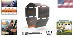 Lightweight 60W Portable Solar Charger with QC3.0 & USB-C for Outdoor Use