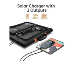120 Watt Portable Foldable Solar Charger Panel for Power Station Ports A, C & DC