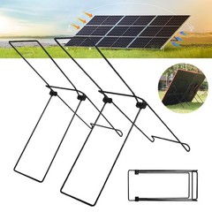 2/4 Pcs Solar Panel Mounting Brackets Kit Adjustable Support Stand Carbon Steel