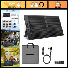 100W Foldable Solar Panel Charger – High Efficiency 23.7% for Camping, RV, Off-G