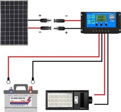 Black+Red 10 AWG Solar Panel Extension Cable Silicone Flexible Wire Connectors