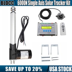 Single Axis Solar Tracker System W/ 6000N 8″ 12V Linear Actuator Controller Kits