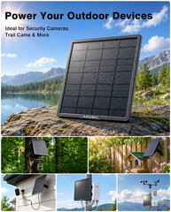 Solar Panel with Battery, 20W Solar Panel with Built-in 25000mAh Battery Backup