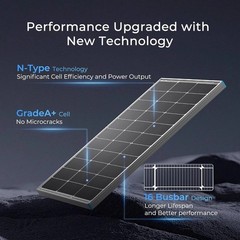 Durable 100 Watt Solar Panel with 16BB Cells – Perfect for Marine & Rooftop Use