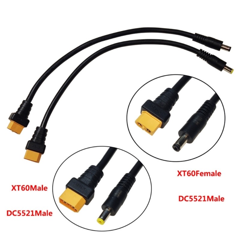 DC5521 to XT60 Adapter Cable 5.5mm Diameter High Current for Universal Use