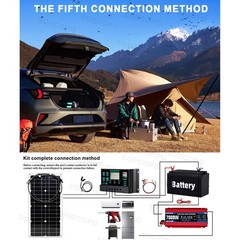 Pure Sine Wave Inverter 7000W Solar System Kit 100A Controller DC12V AC110 220V