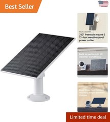 360-Degree Mount Solar Power Charger for Cam Outdoor – 13ft Weatherproof Cable