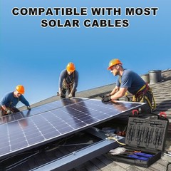 Solar Crimper Tool Kit, Solar Panel Cable MC4 Connectors 14-10AWG, 30 Pairs Male